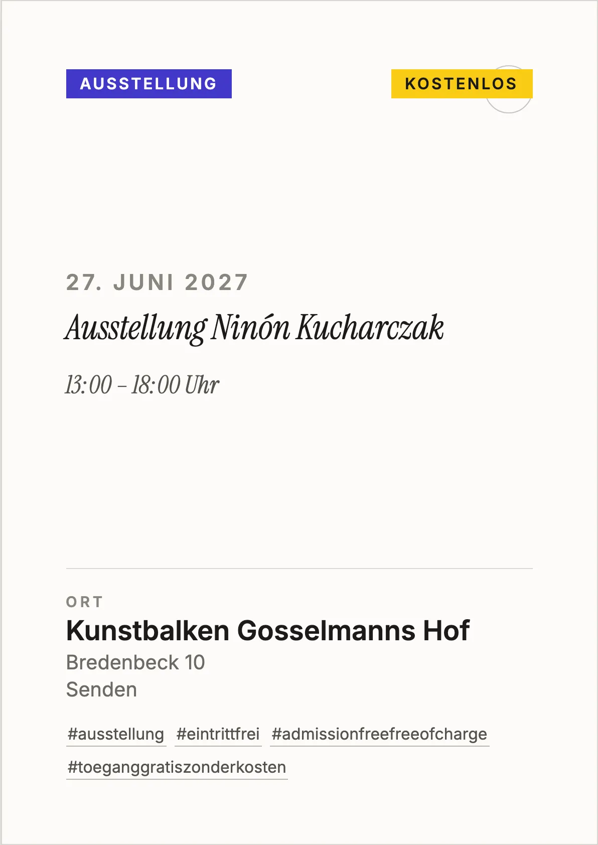 Veranstaltungsflyer