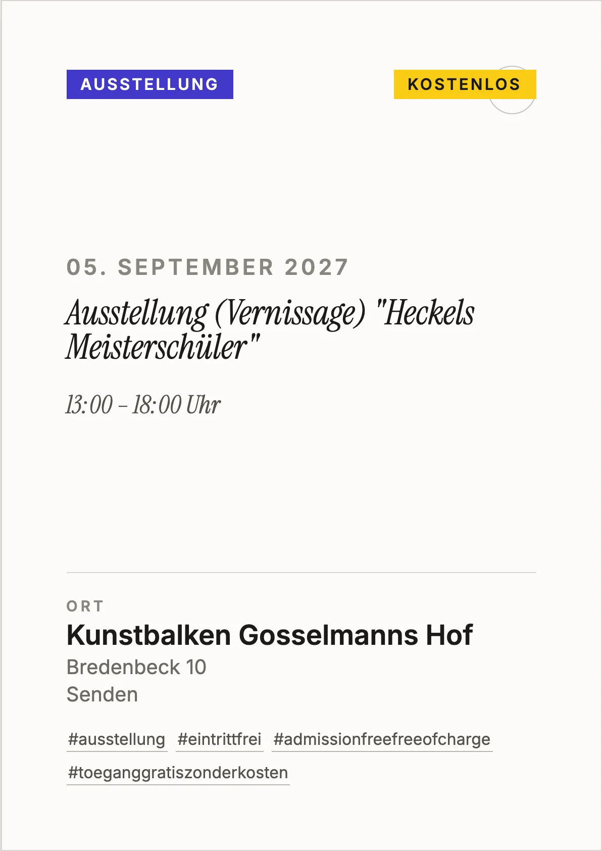 Veranstaltungsflyer