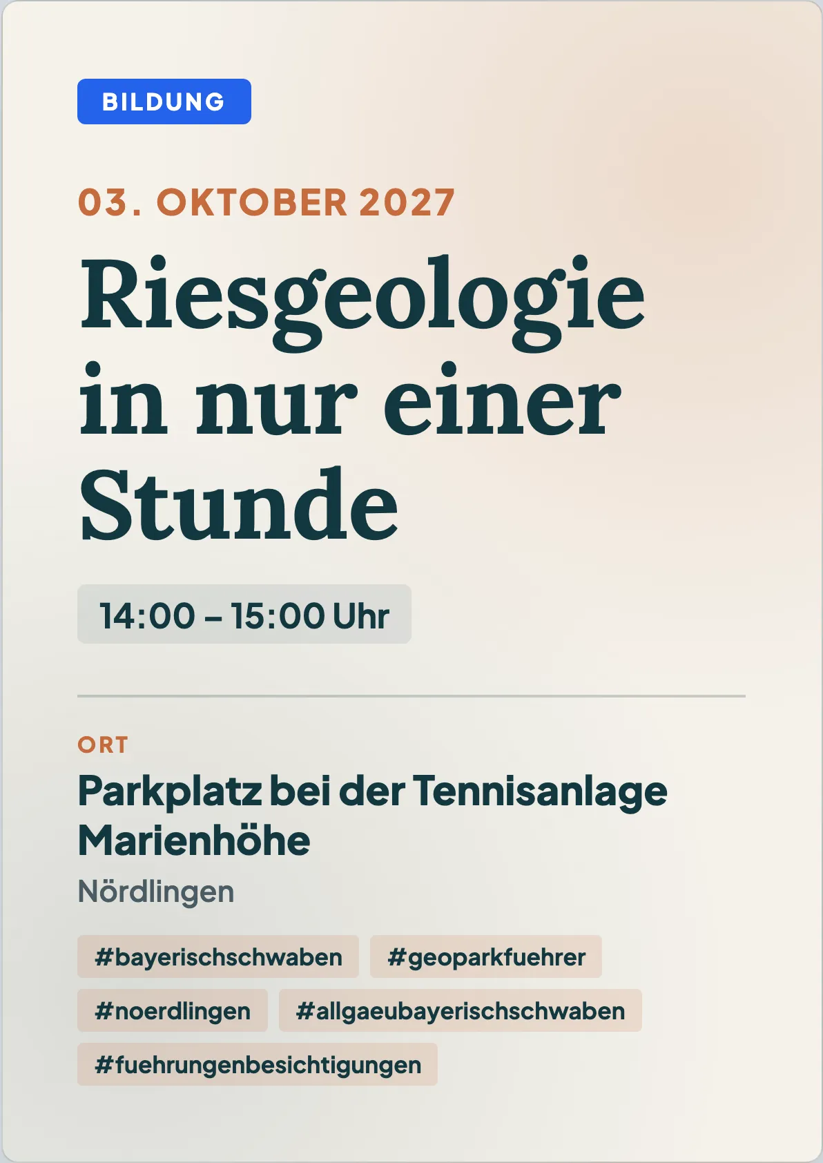 Veranstaltungsflyer