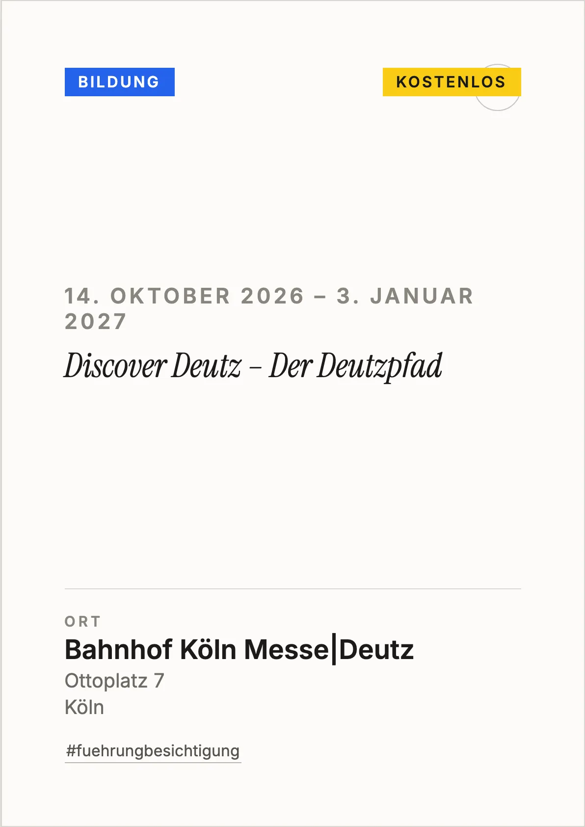 Veranstaltungsflyer