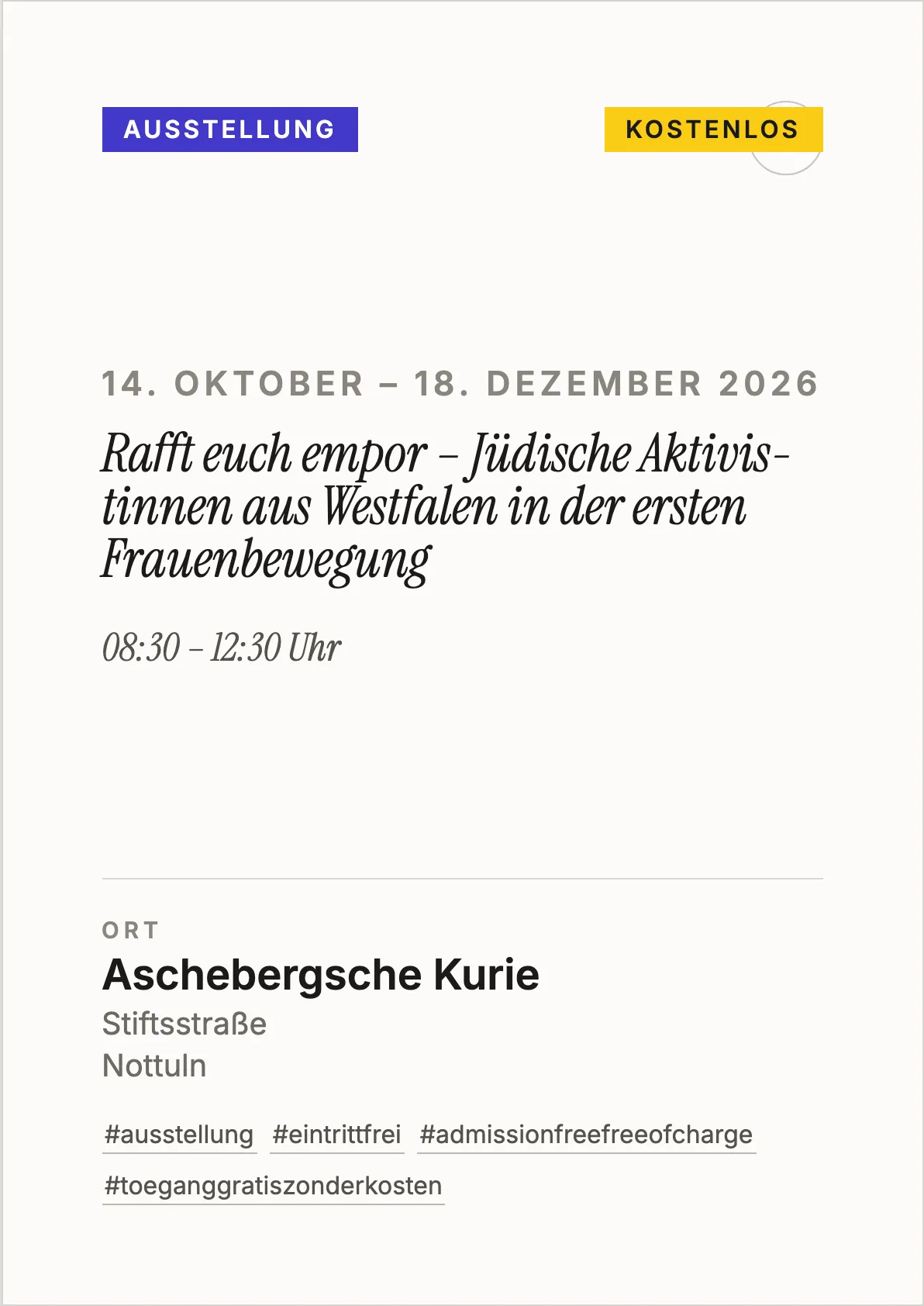 Veranstaltungsflyer