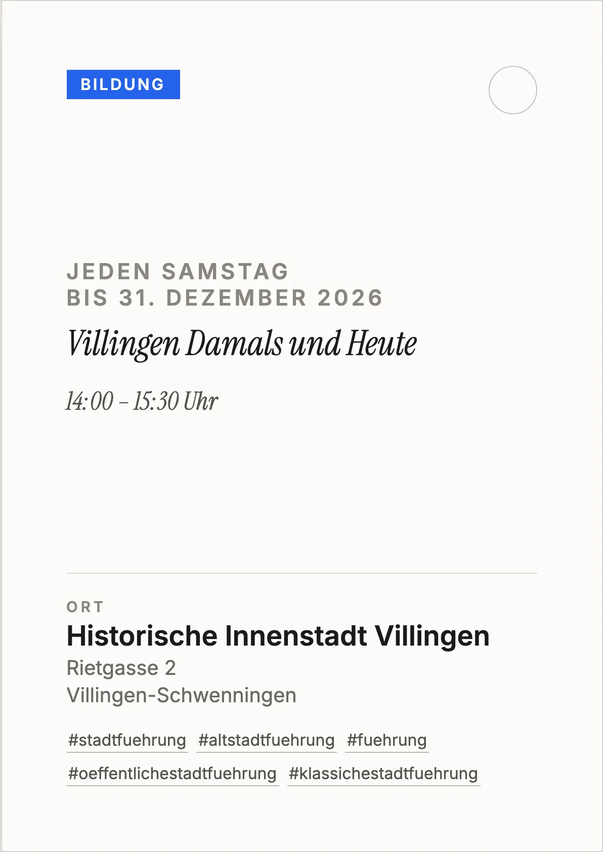 Veranstaltungsflyer