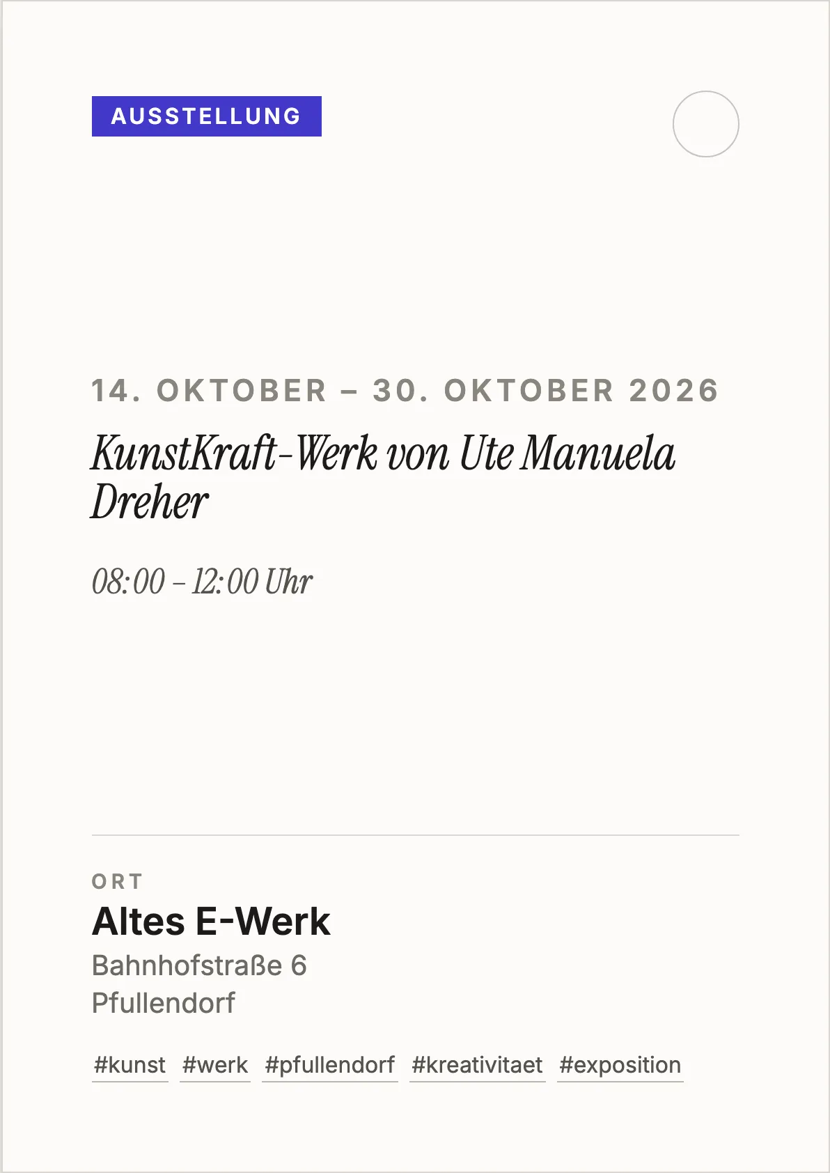 Veranstaltungsflyer
