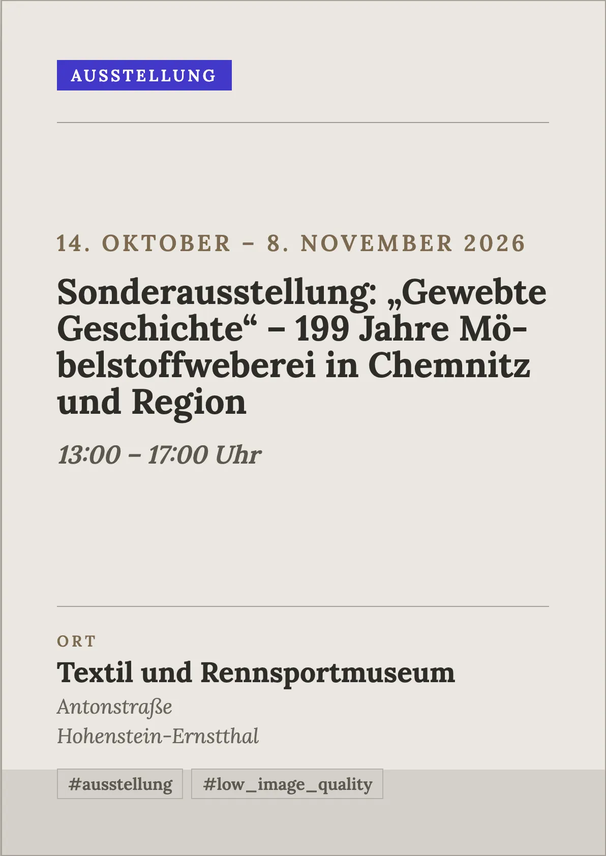Veranstaltungsflyer