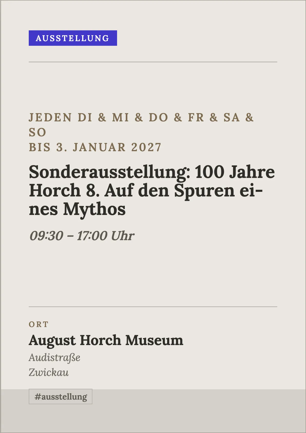 Veranstaltungsflyer