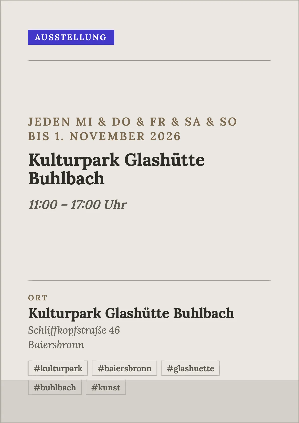 Veranstaltungsflyer