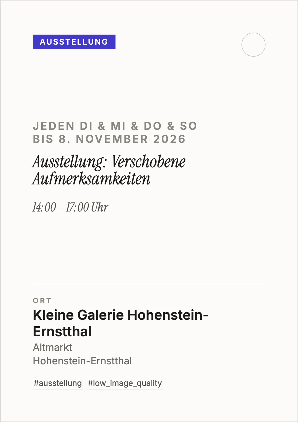 Veranstaltungsflyer