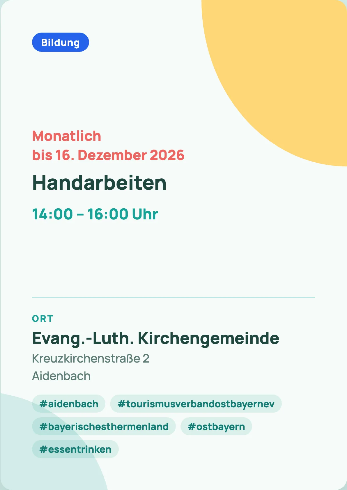 Veranstaltungsflyer