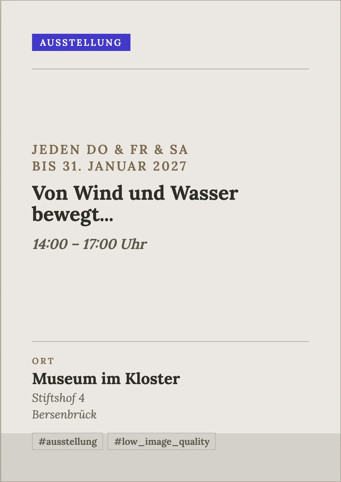 Veranstaltungsflyer