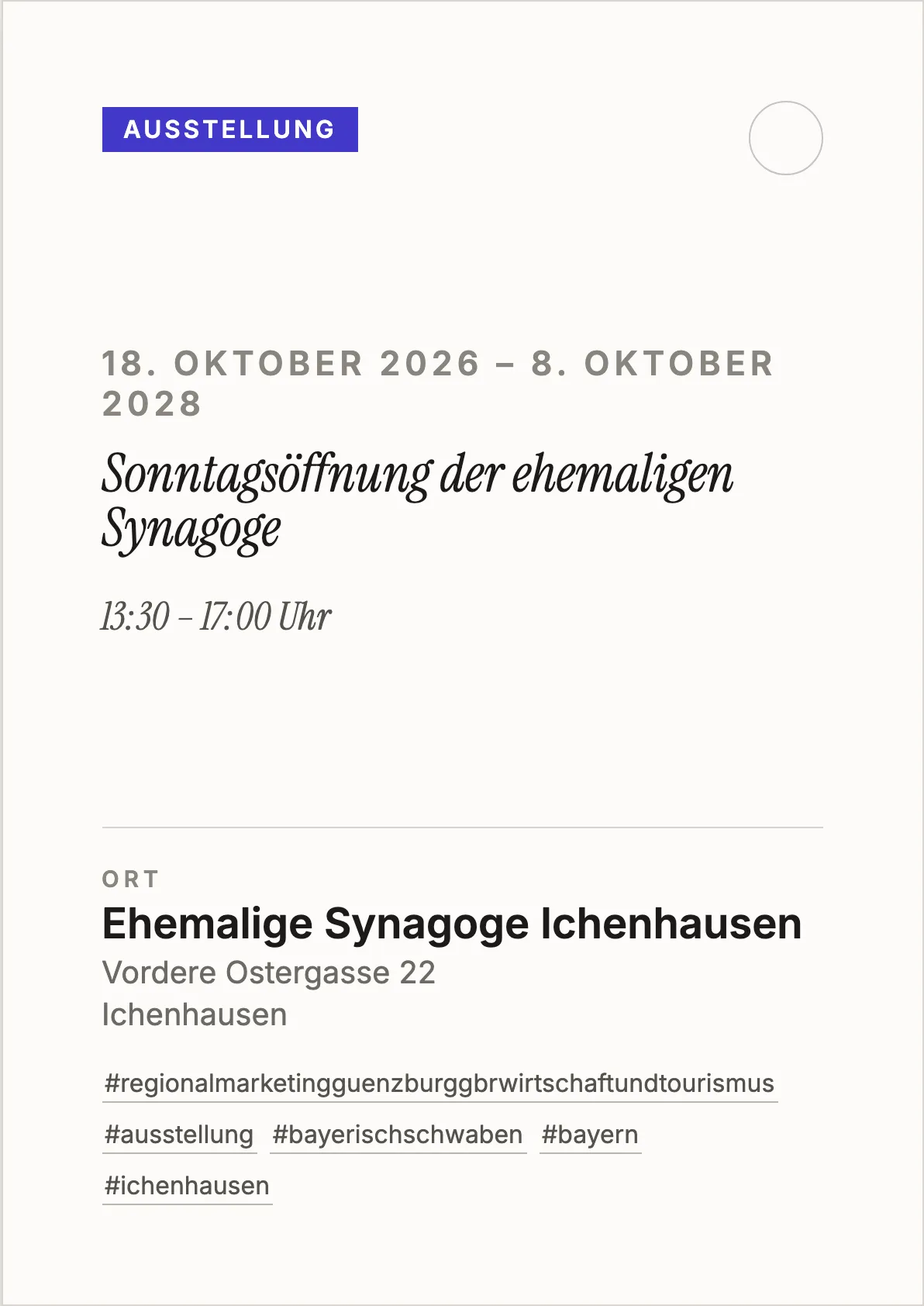 Veranstaltungsflyer