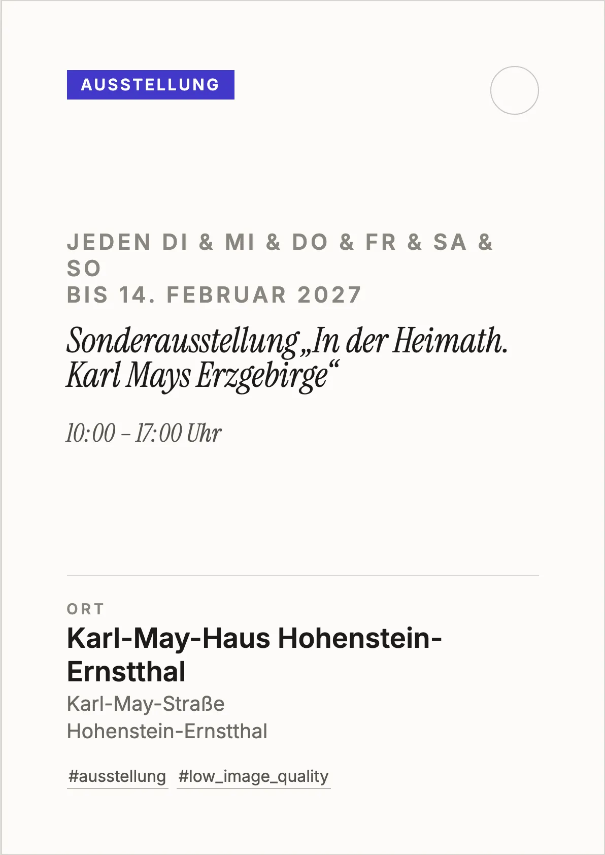 Veranstaltungsflyer