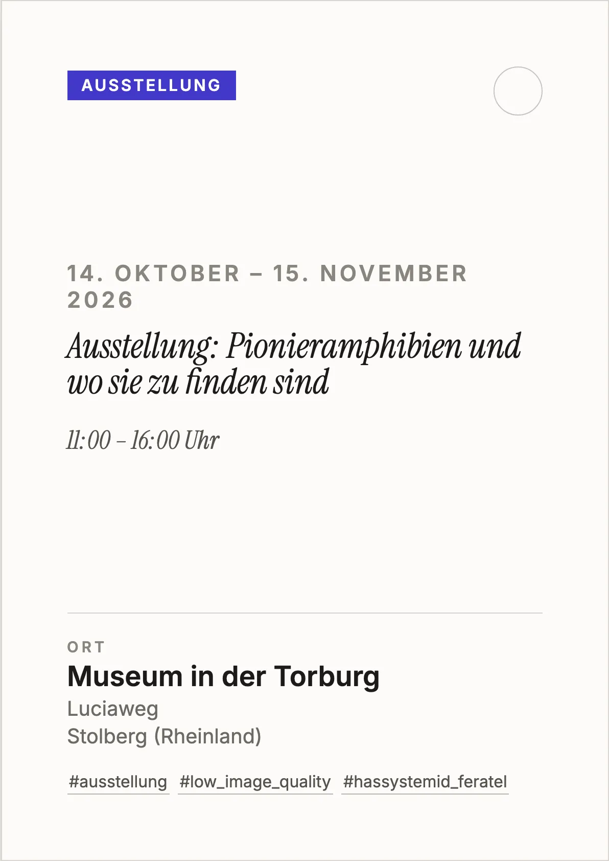 Veranstaltungsflyer