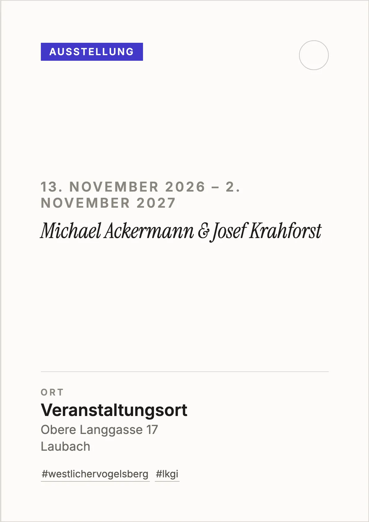 Veranstaltungsflyer
