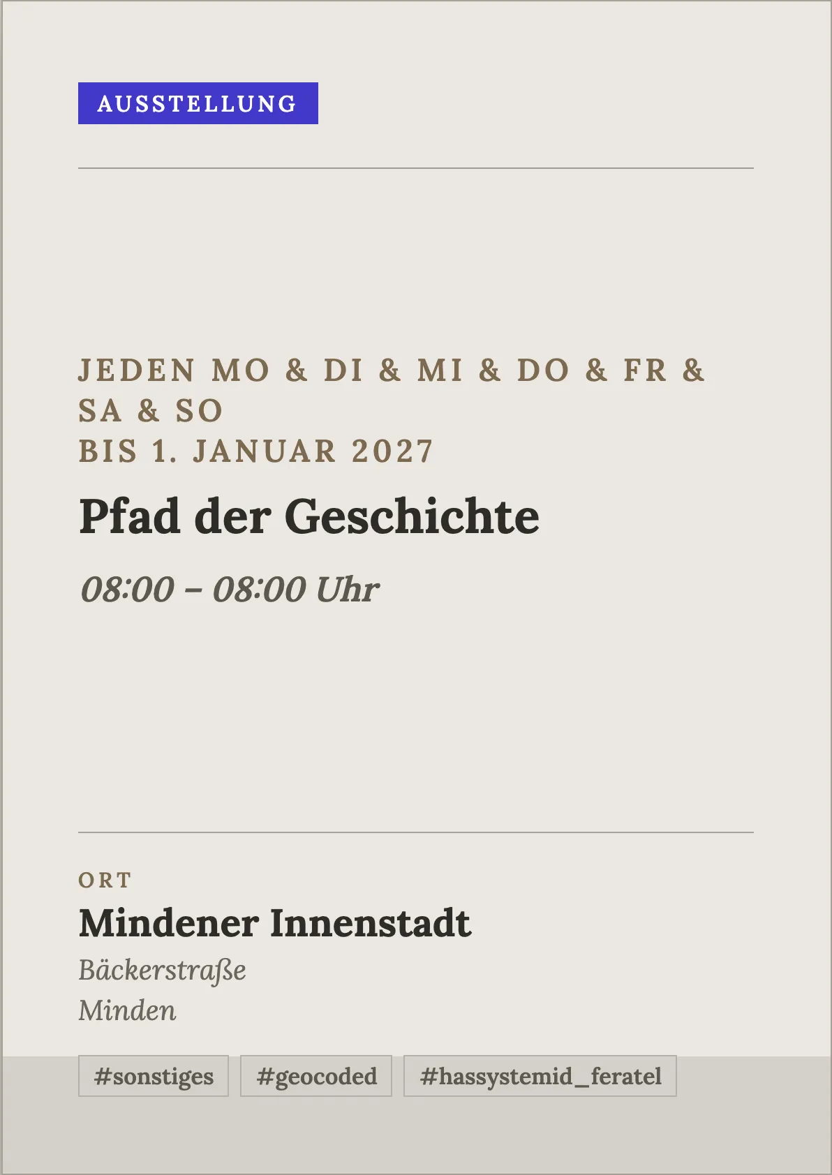 Veranstaltungsflyer