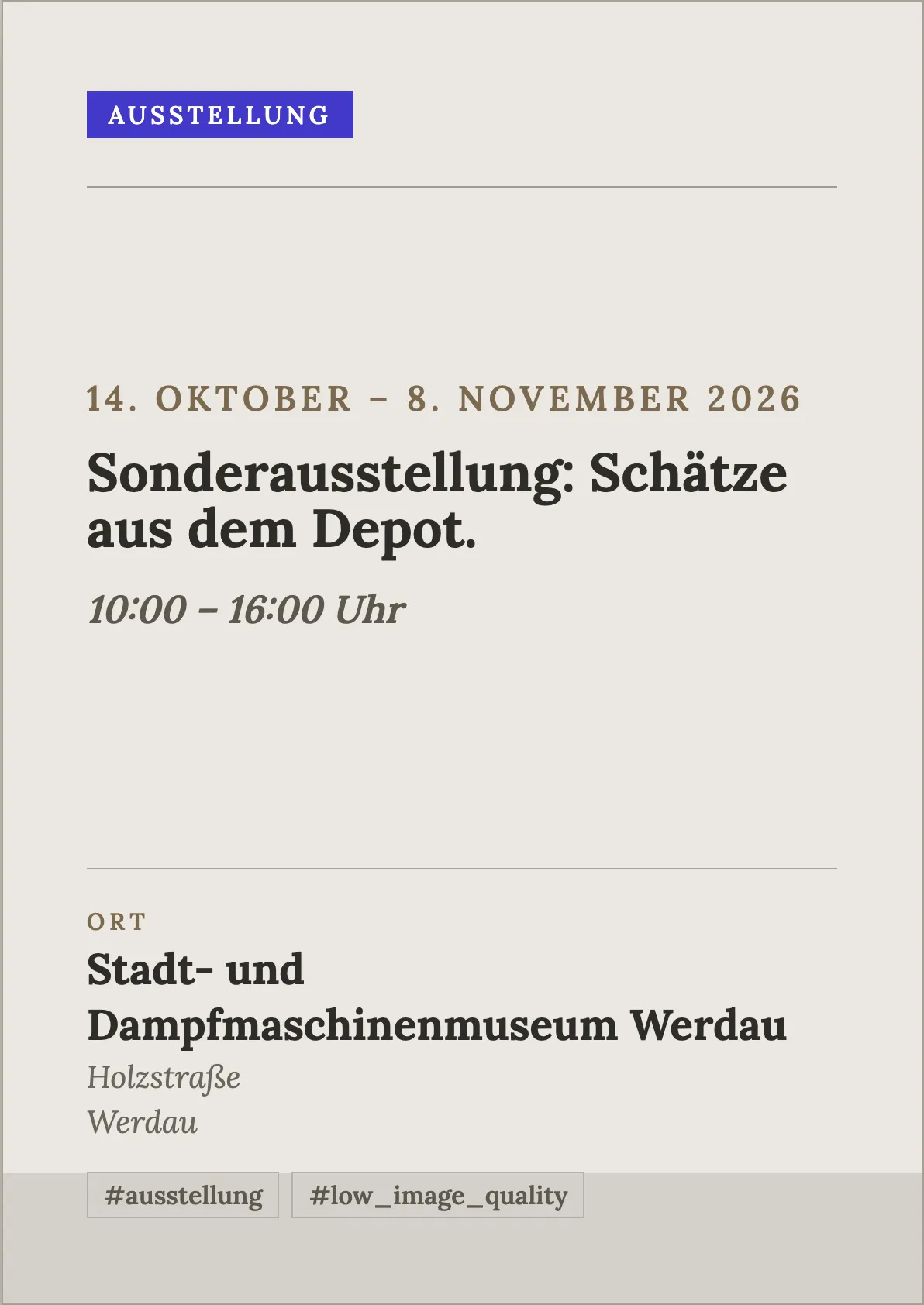 Veranstaltungsflyer