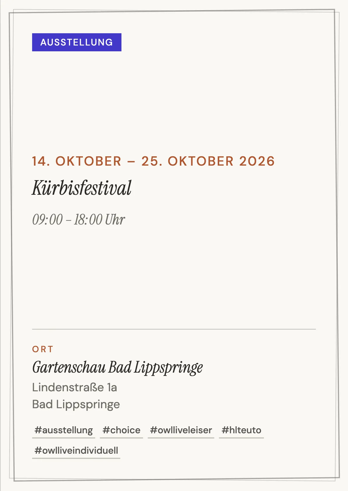 Veranstaltungsflyer