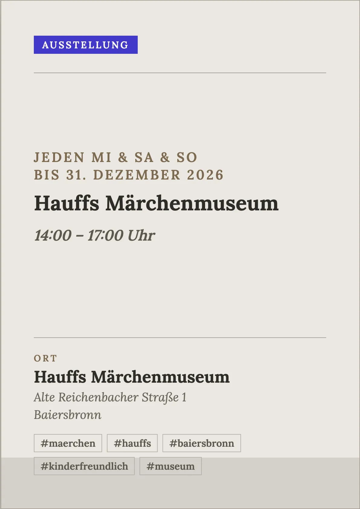 Veranstaltungsflyer
