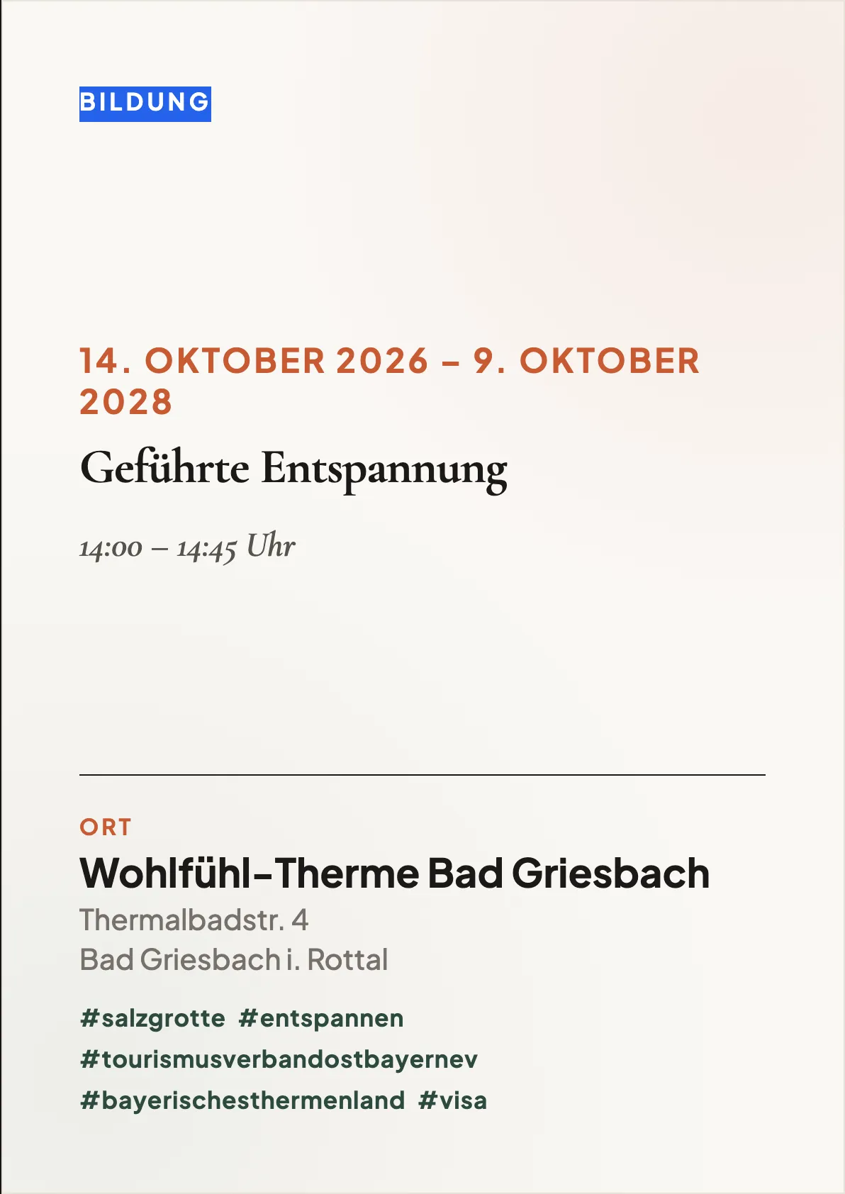 Veranstaltungsflyer