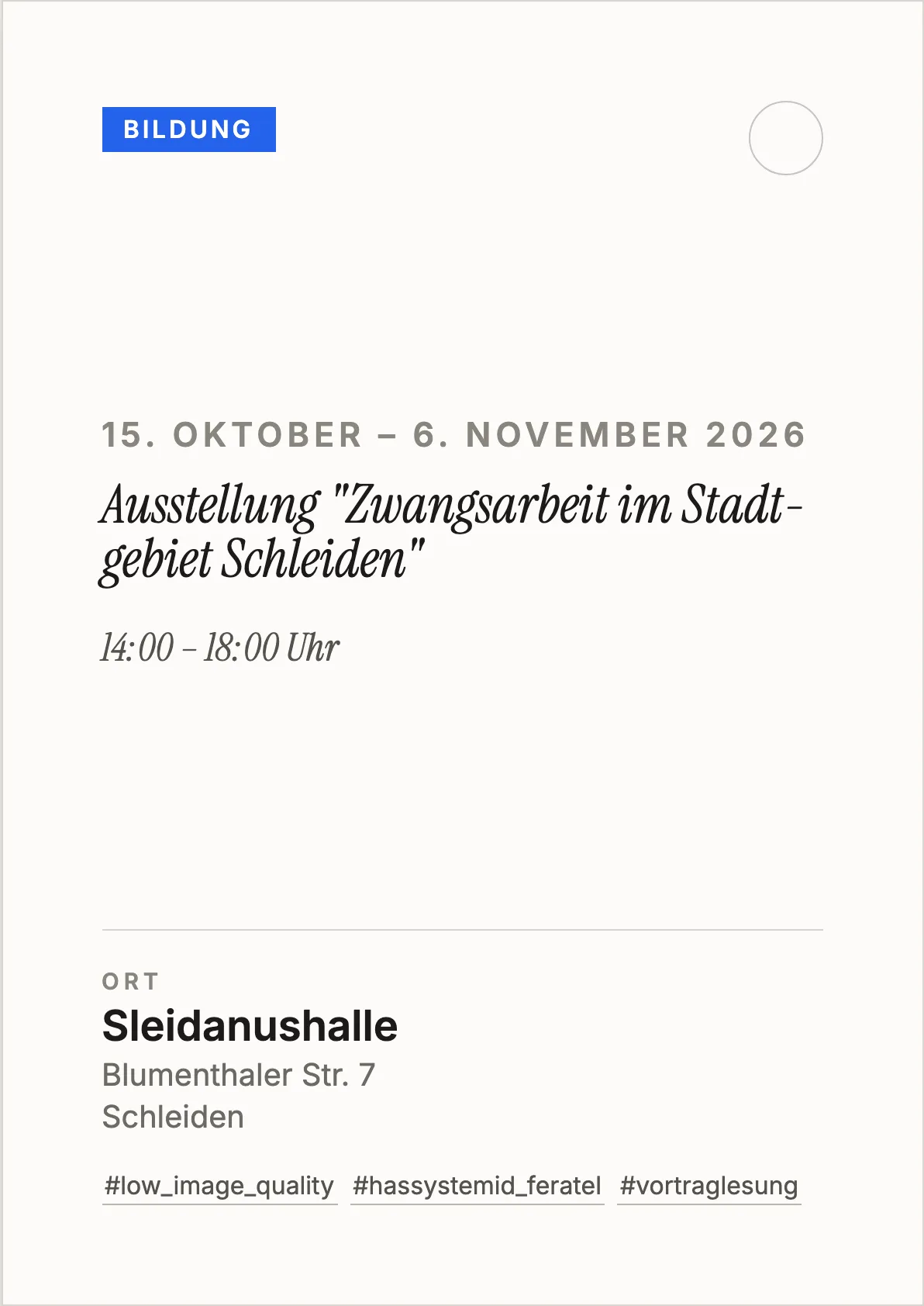 Veranstaltungsflyer