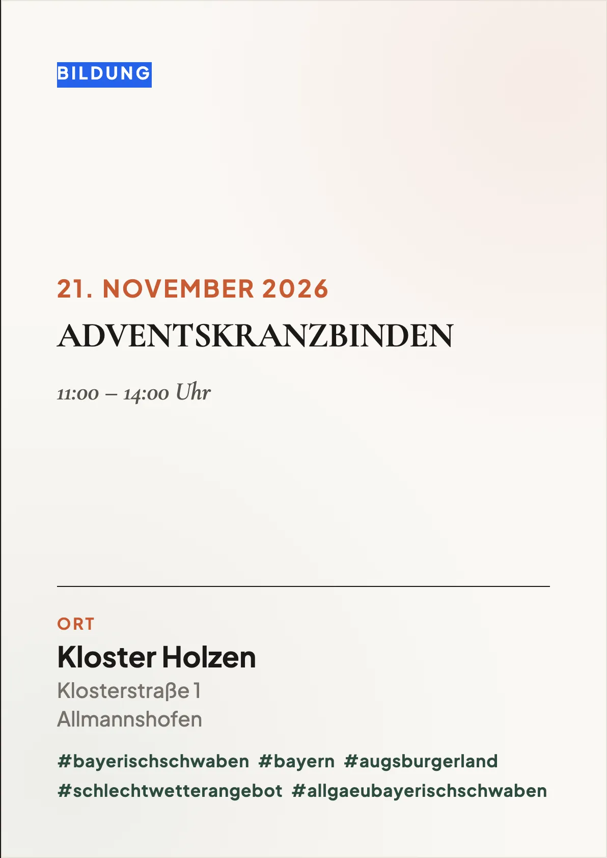 Veranstaltungsflyer
