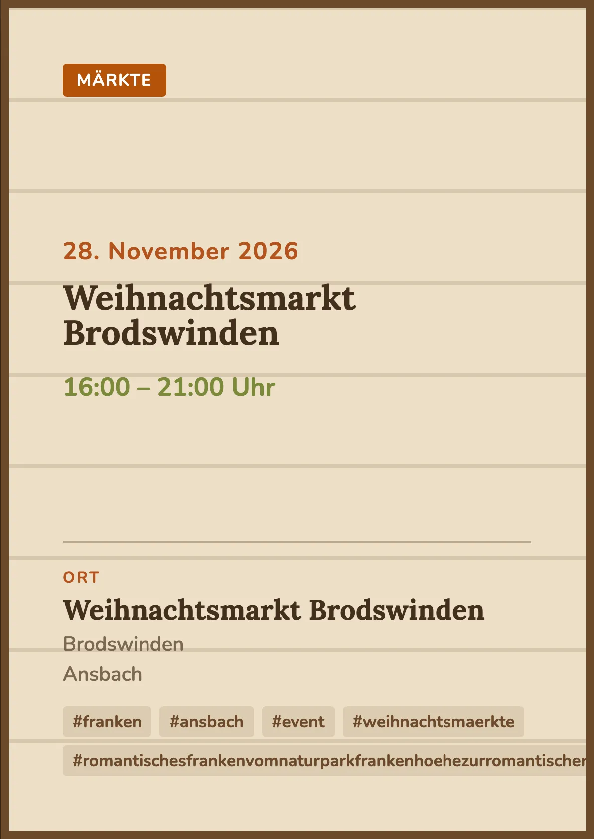 Veranstaltungsflyer