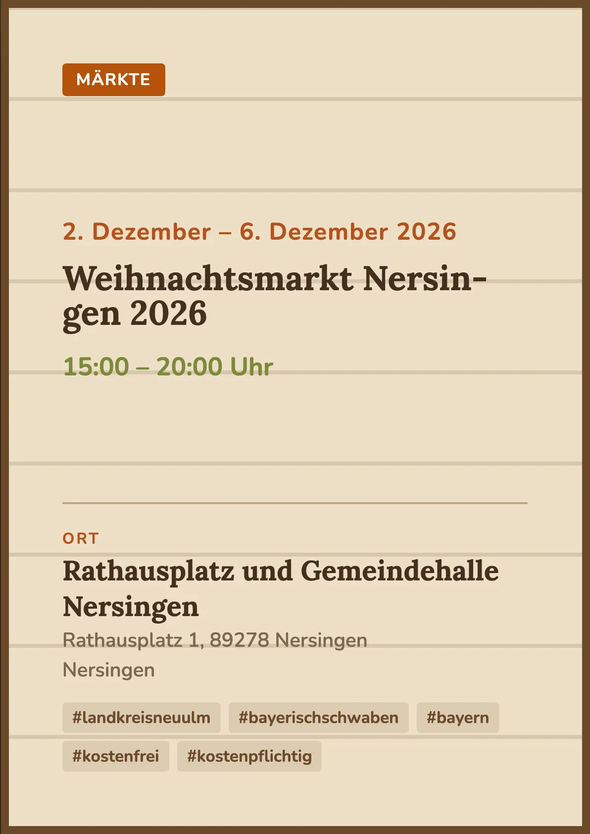 Veranstaltungsflyer