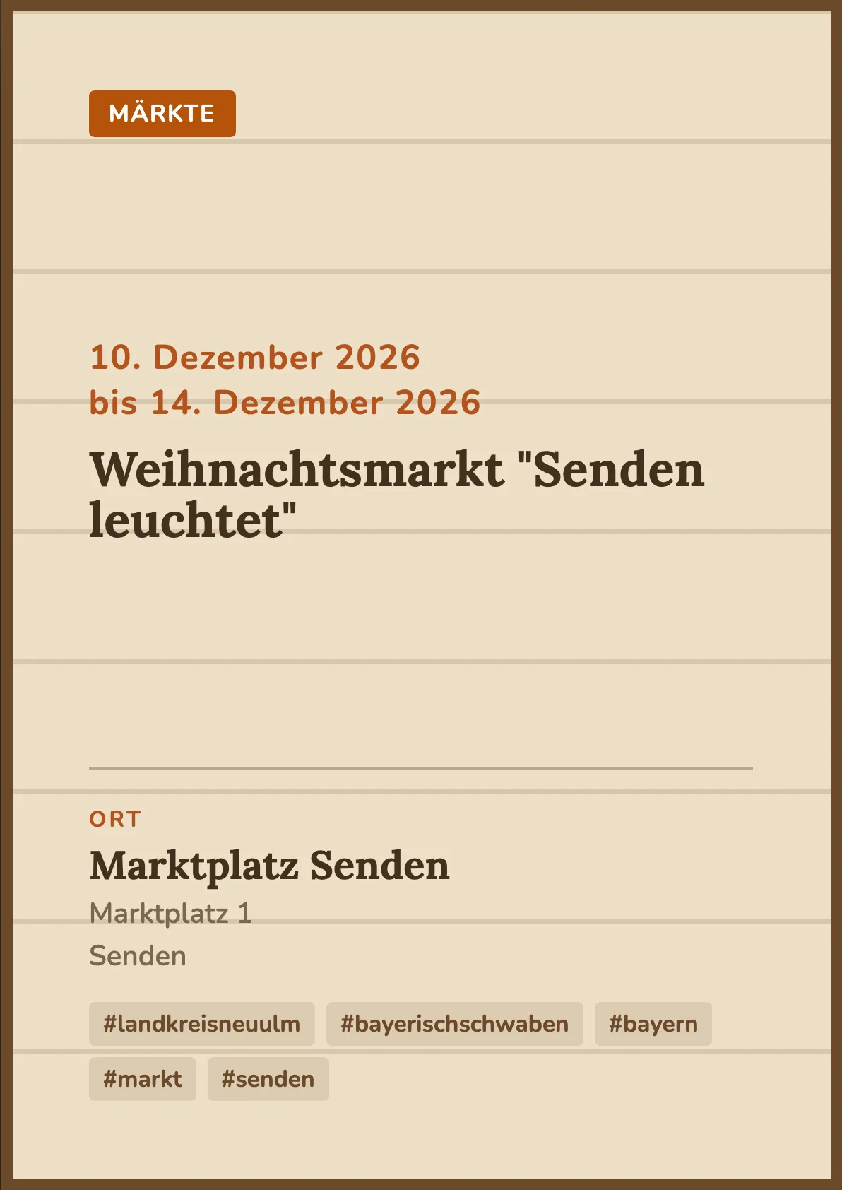 Veranstaltungsflyer