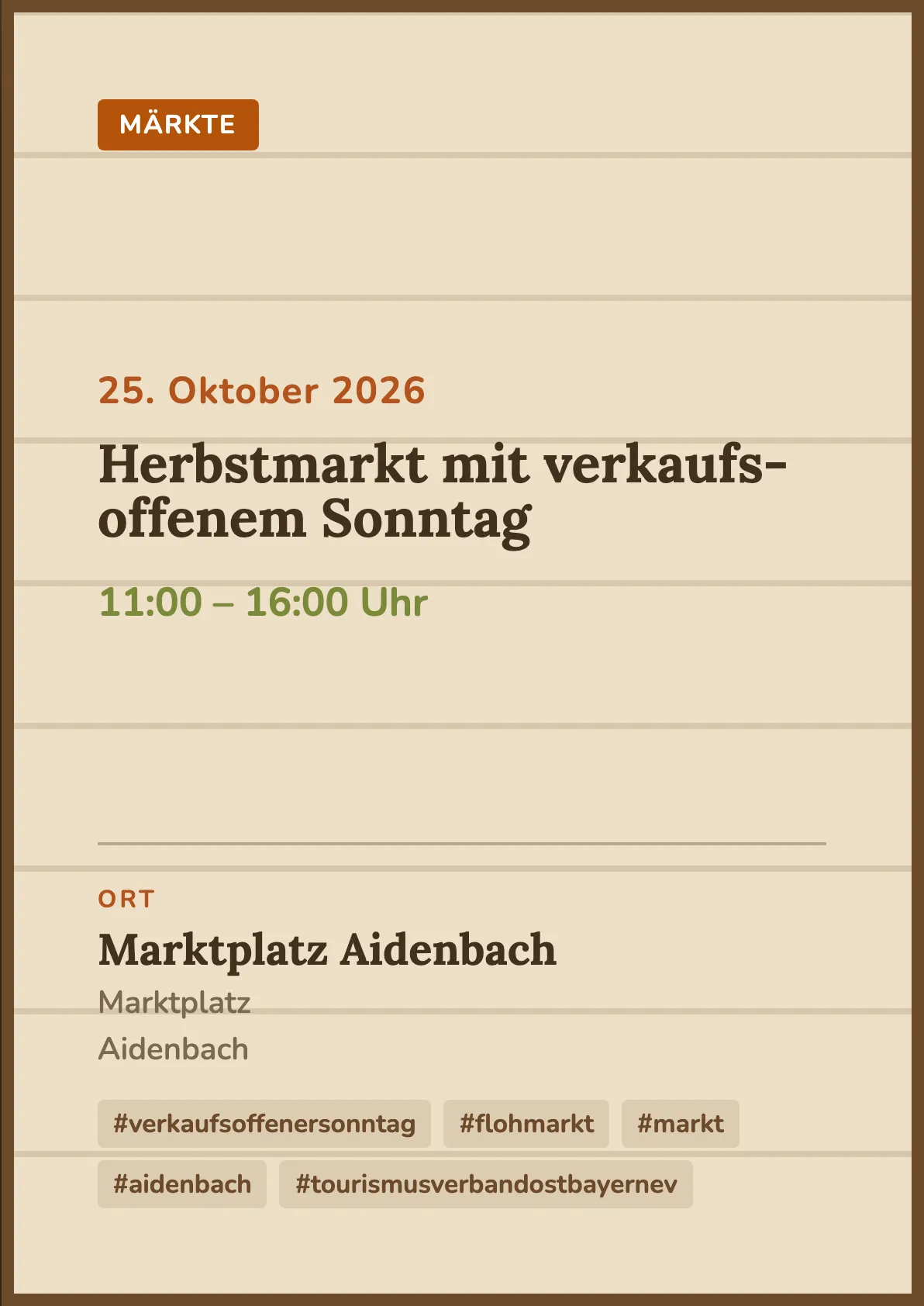 Veranstaltungsflyer