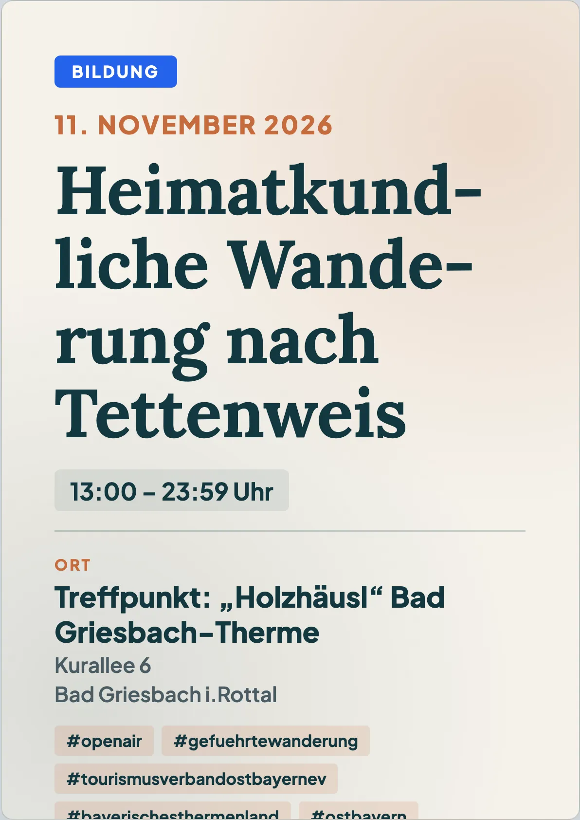 Veranstaltungsflyer