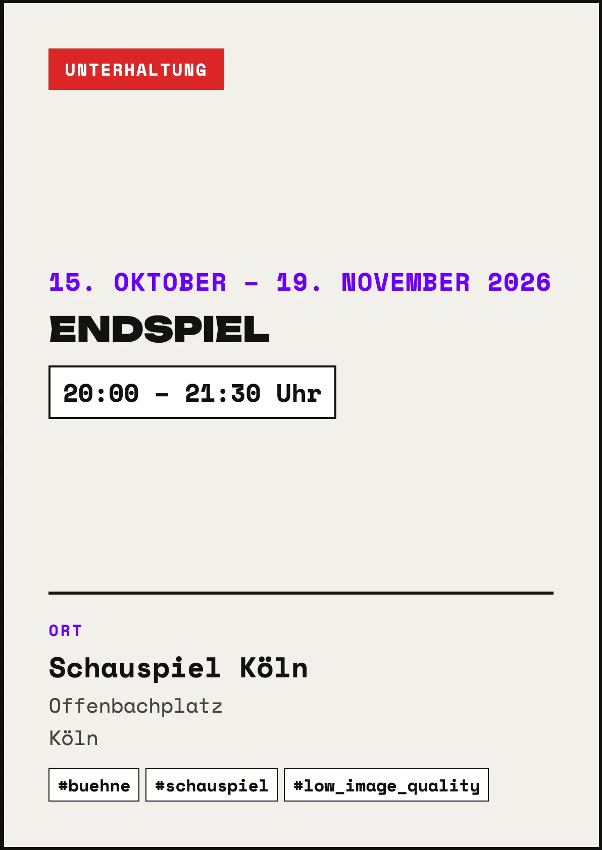 Veranstaltungsflyer