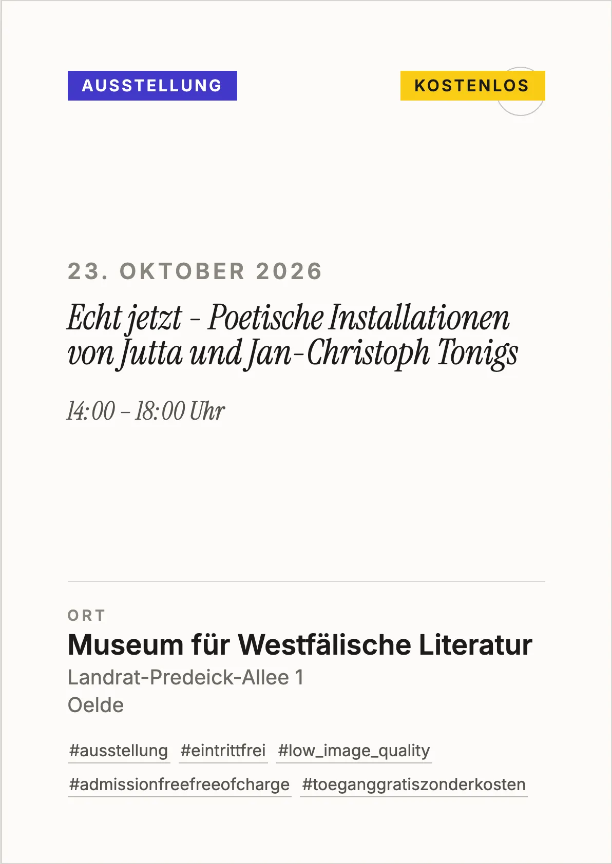 Veranstaltungsflyer