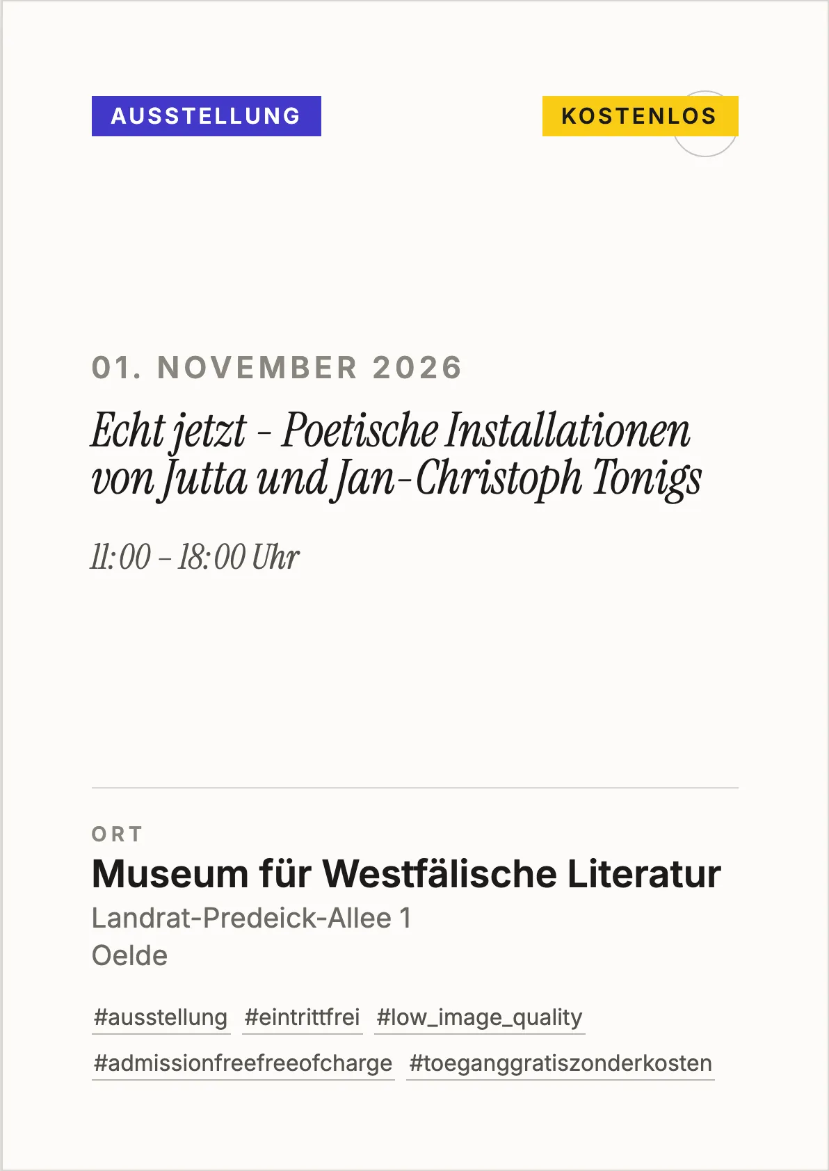 Veranstaltungsflyer