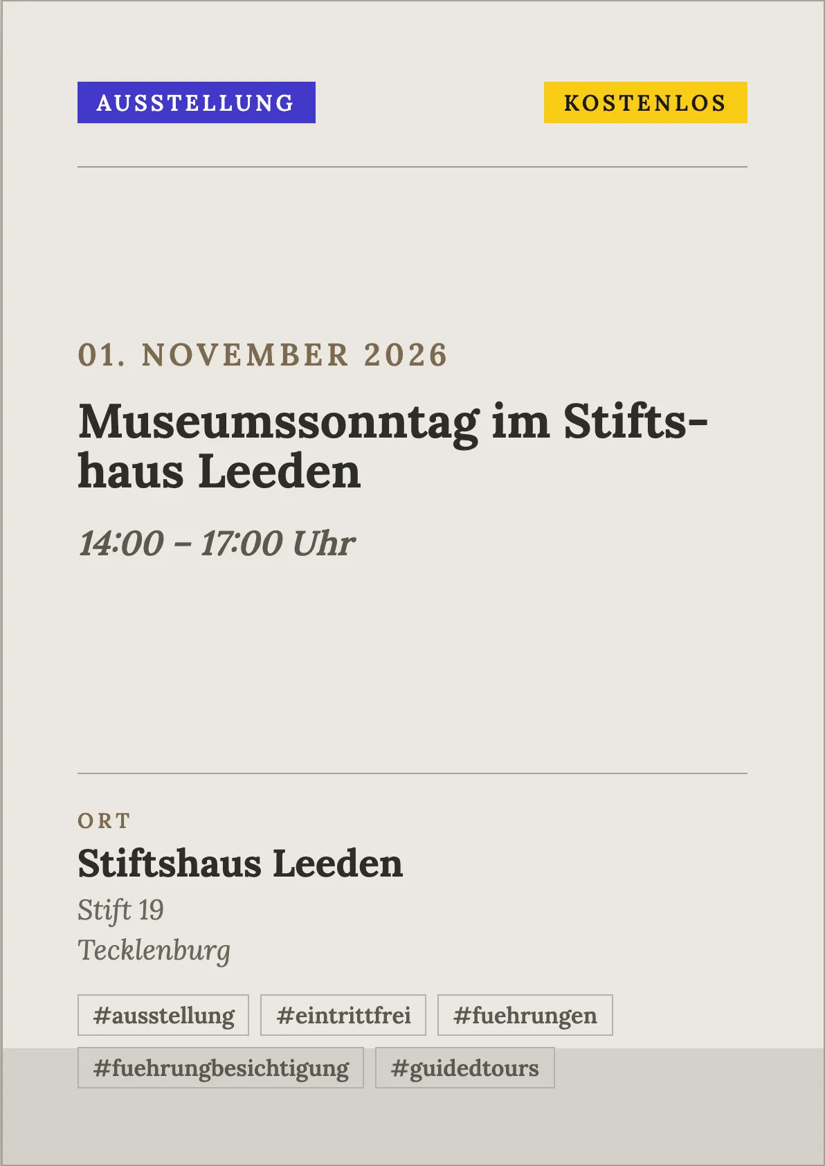Veranstaltungsflyer
