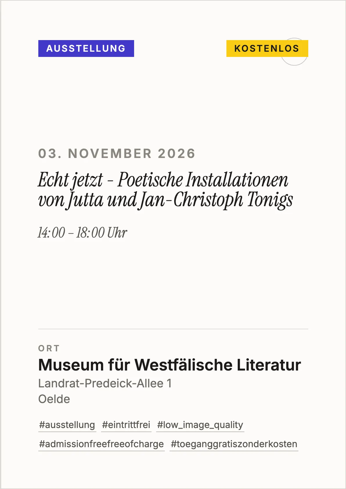 Veranstaltungsflyer