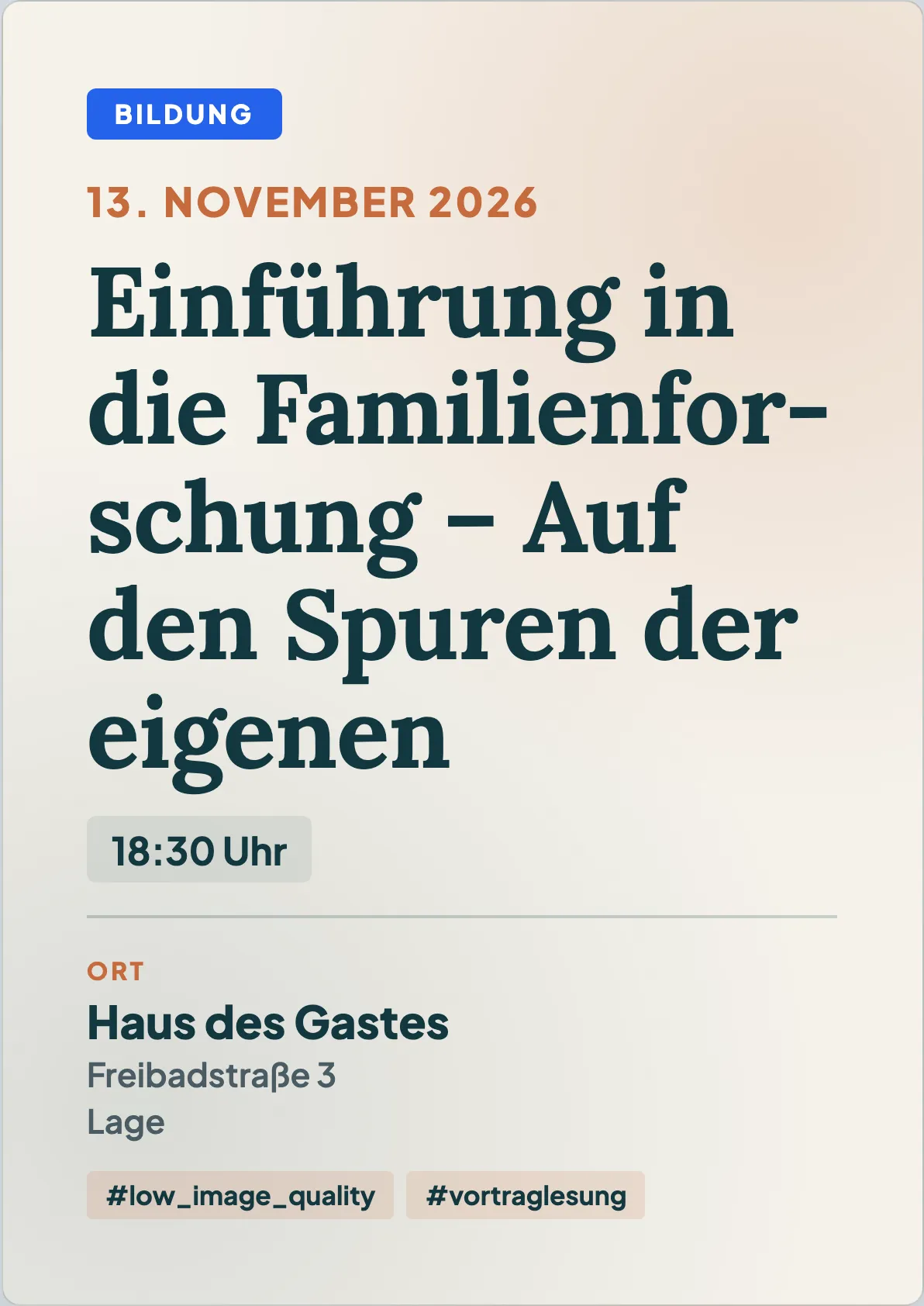 Veranstaltungsflyer