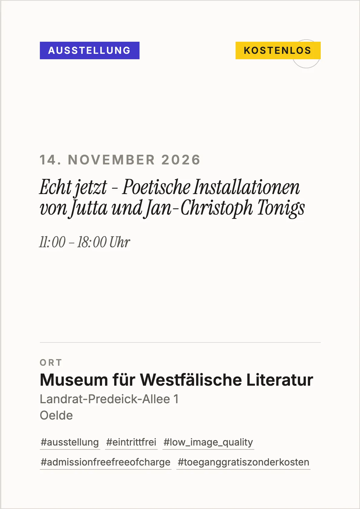 Veranstaltungsflyer