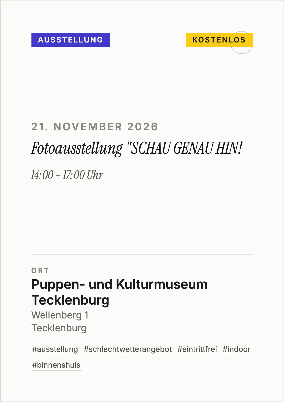 Veranstaltungsflyer