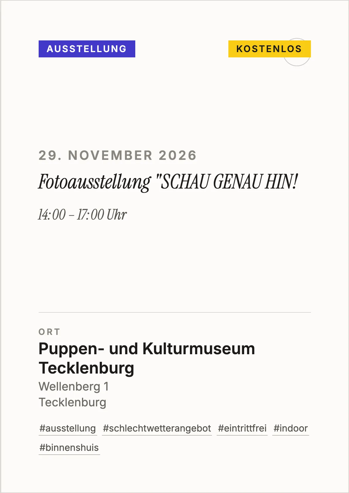 Veranstaltungsflyer