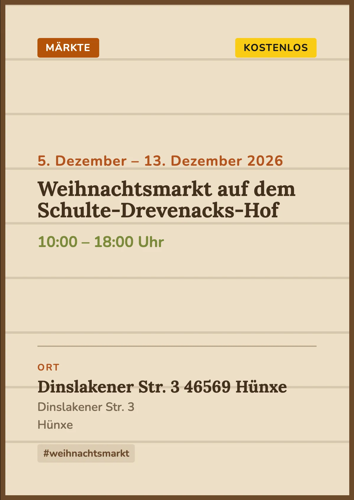 Veranstaltungsflyer