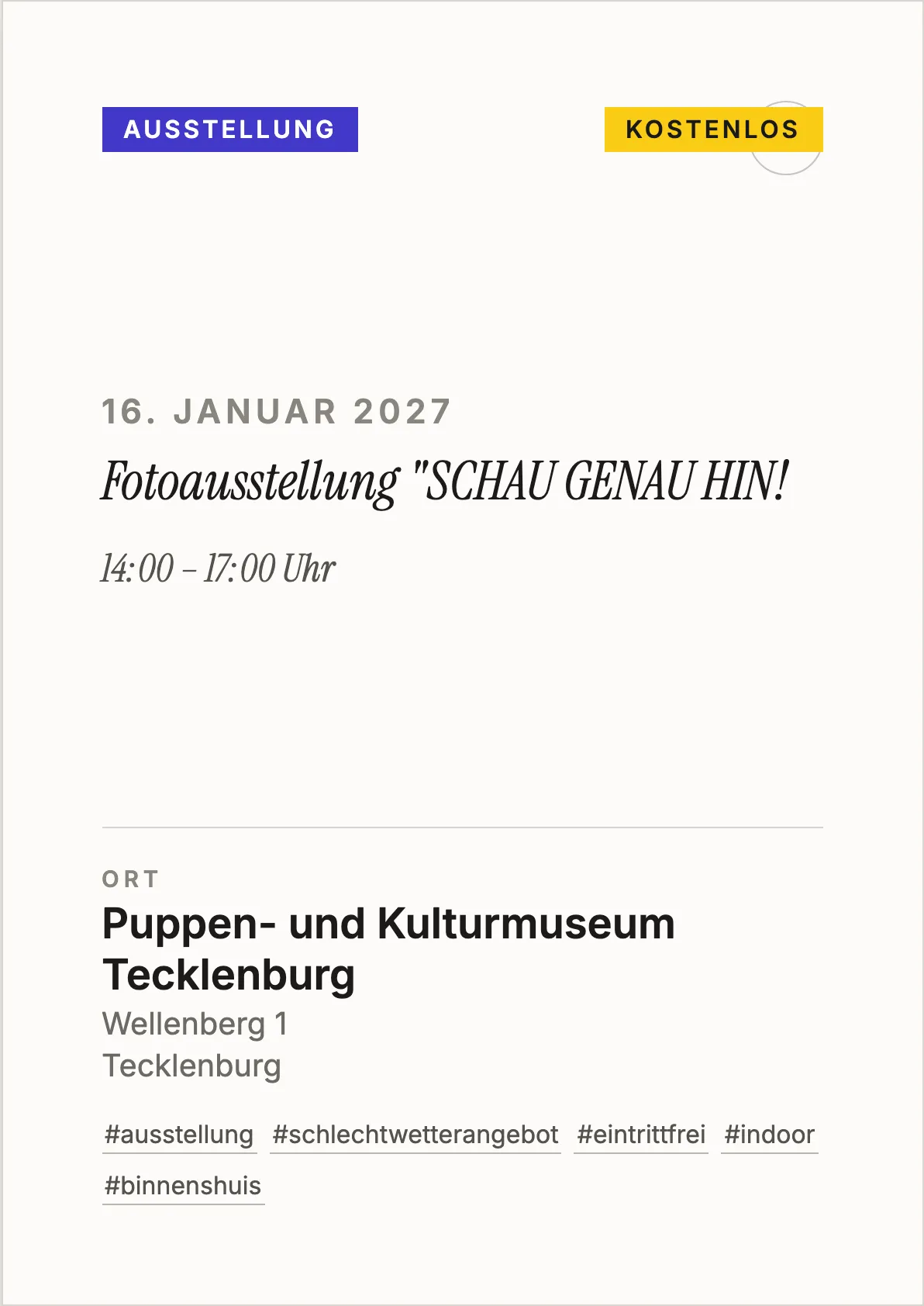 Veranstaltungsflyer