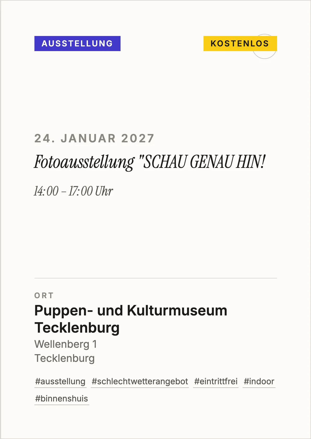 Veranstaltungsflyer