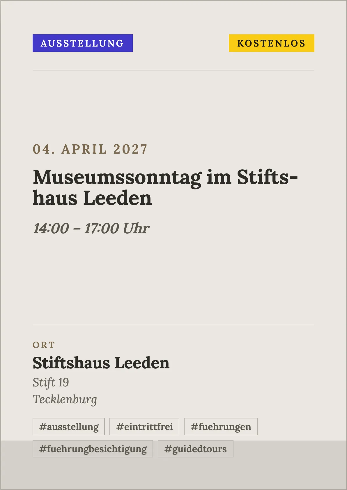Veranstaltungsflyer