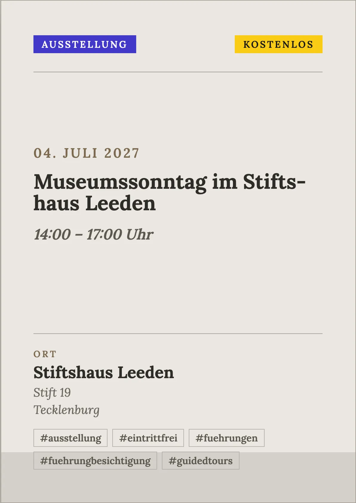 Veranstaltungsflyer