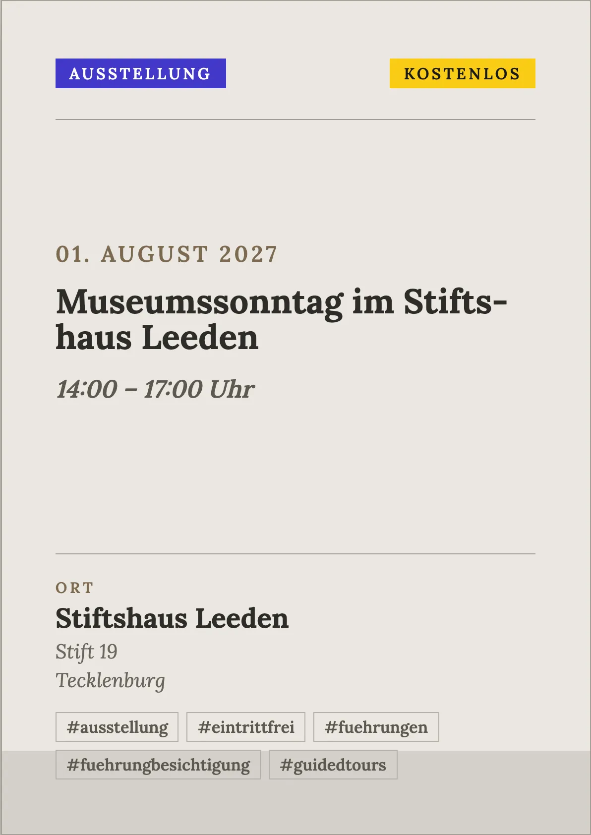 Veranstaltungsflyer