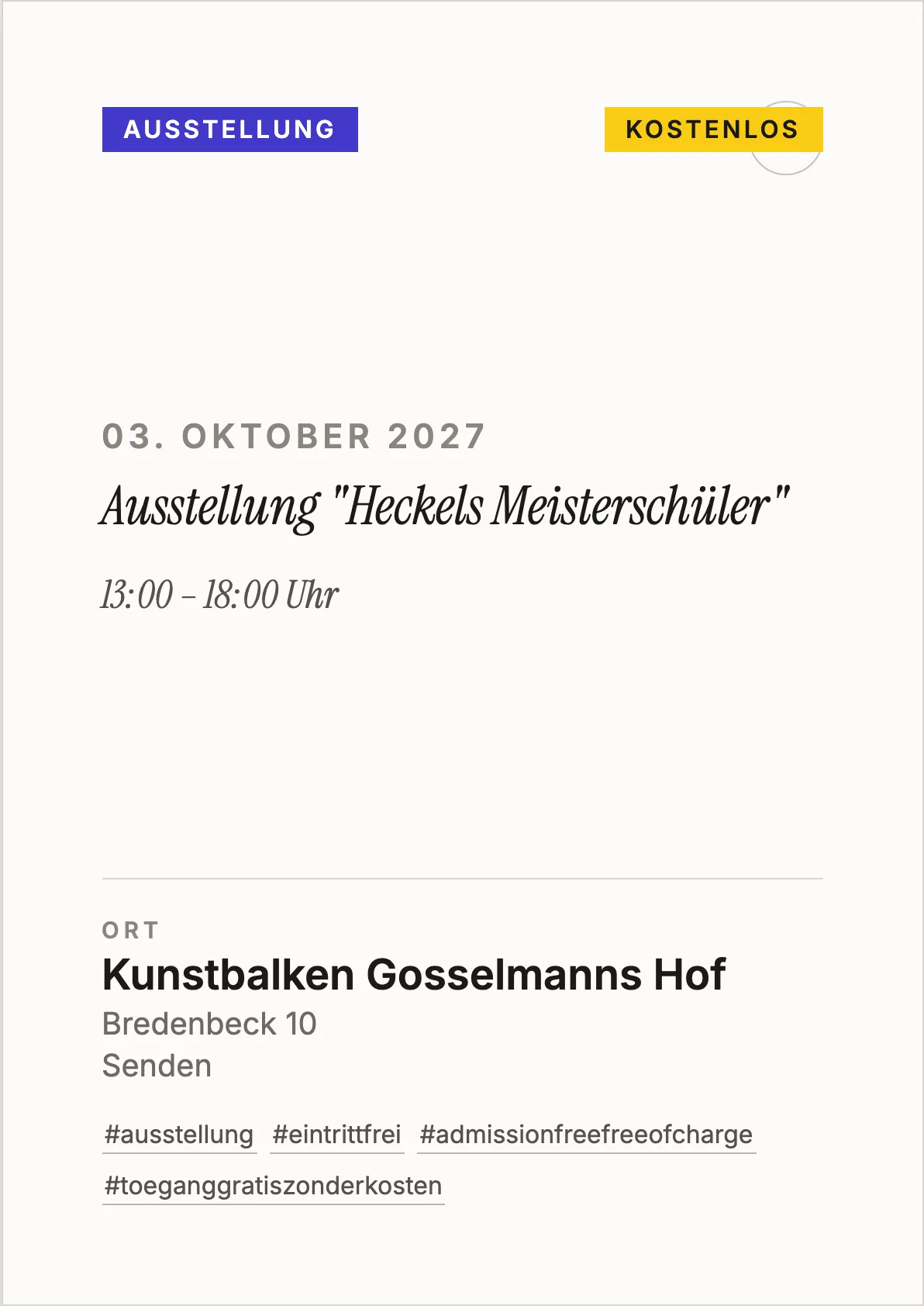 Veranstaltungsflyer