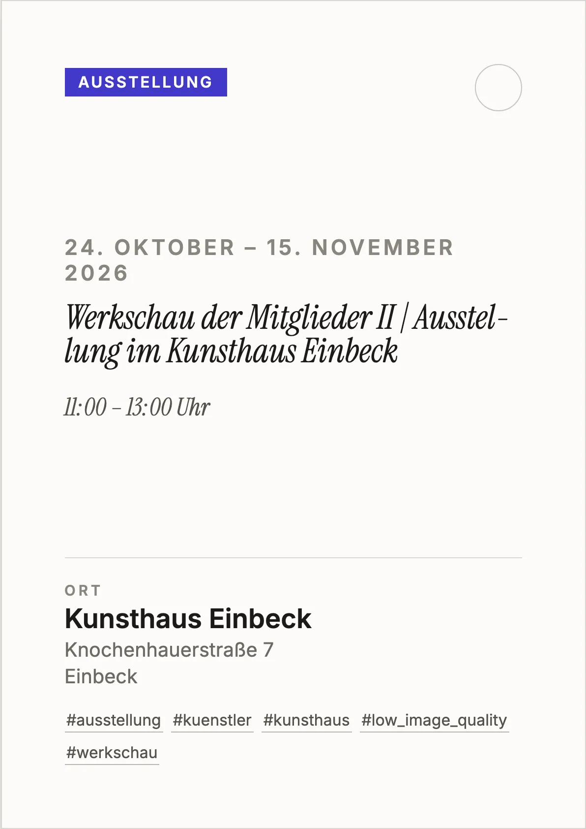 Veranstaltungsflyer