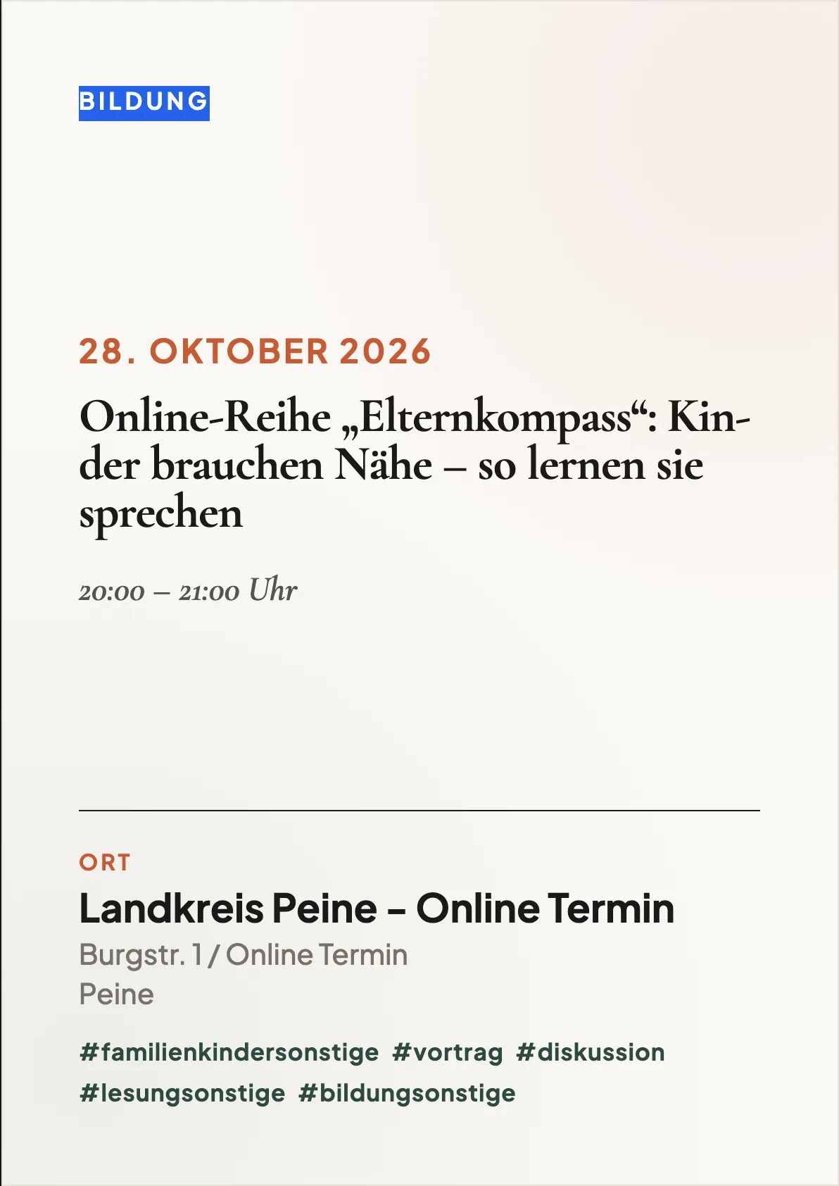 Veranstaltungsflyer