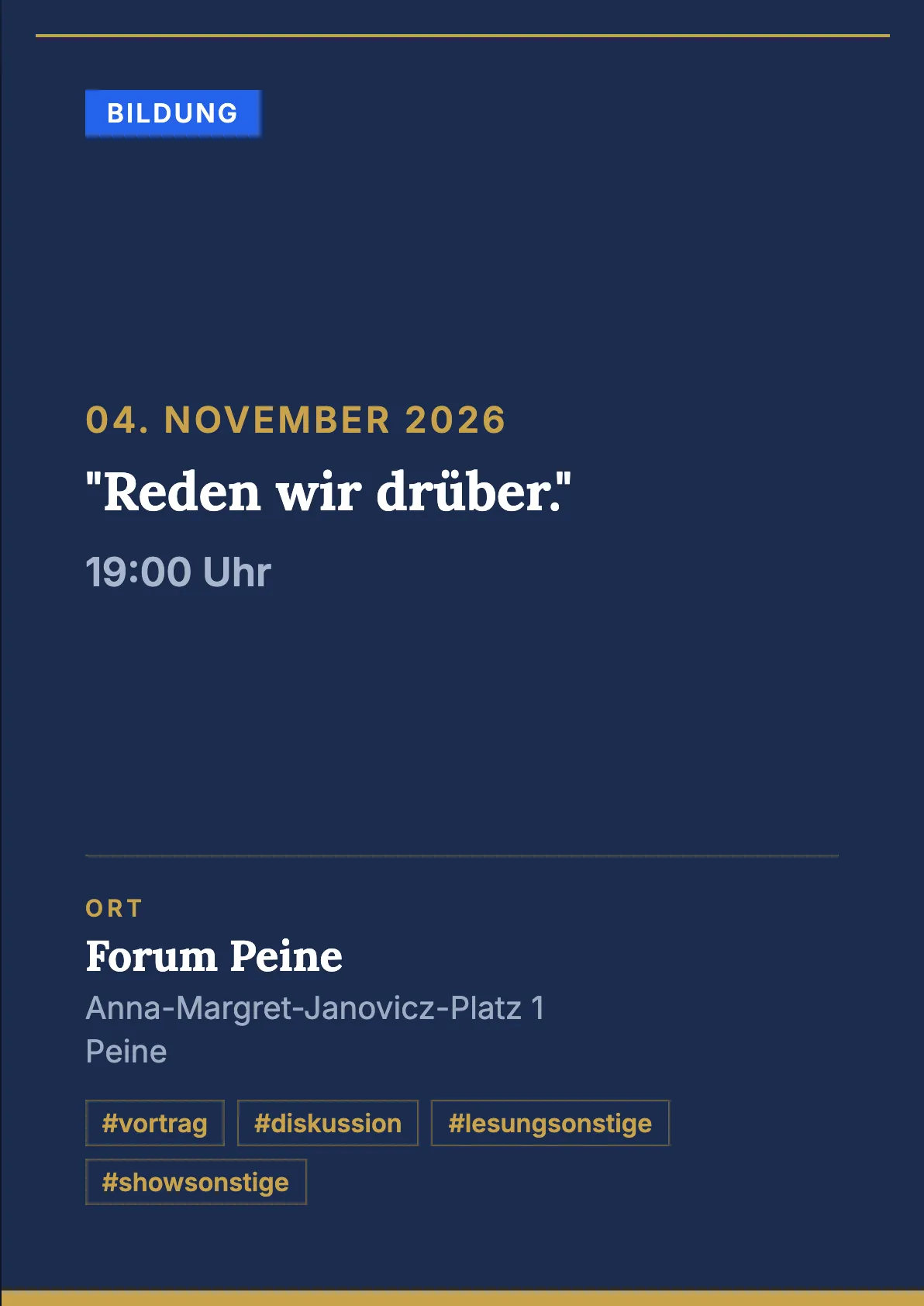 Veranstaltungsflyer