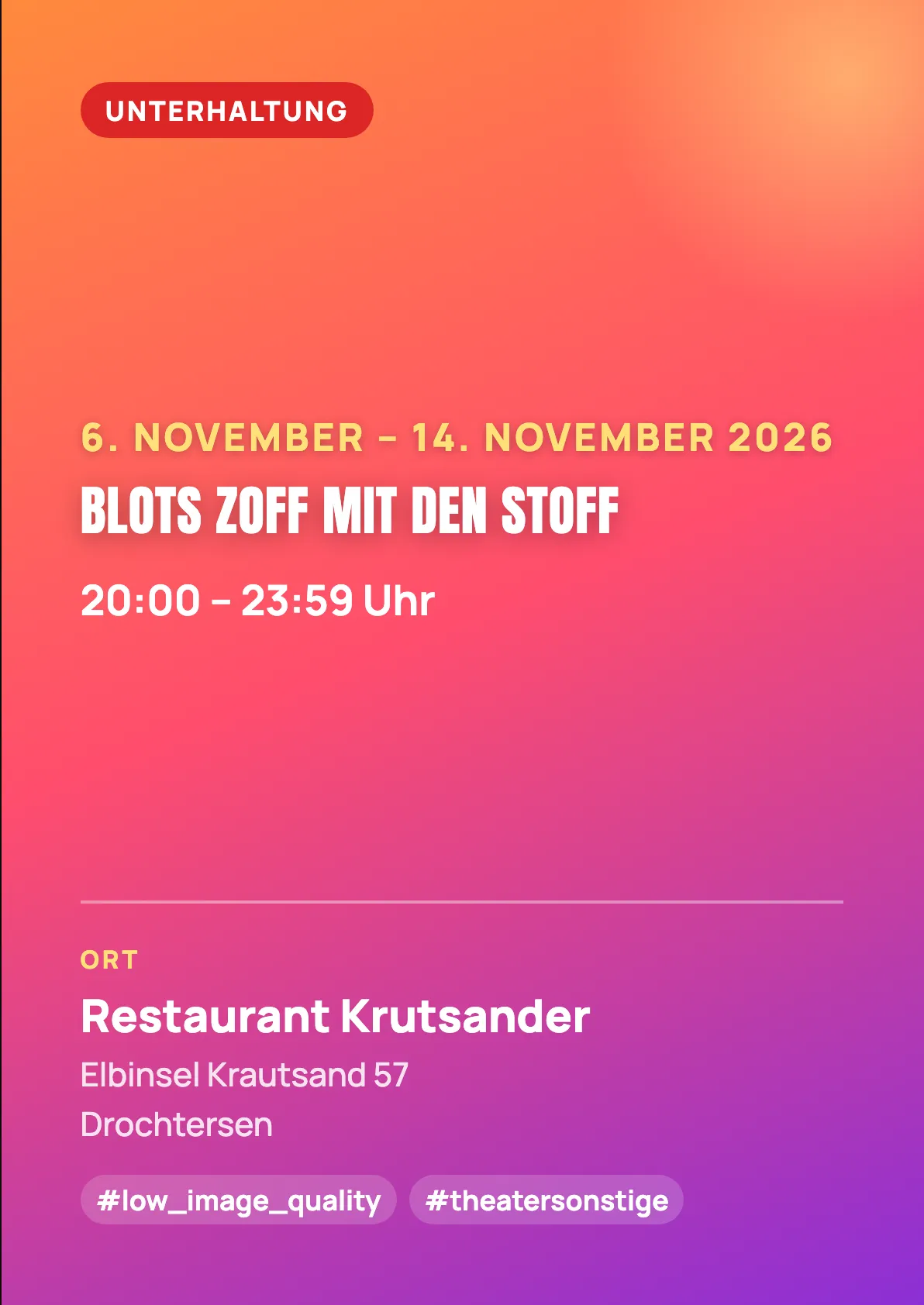 Veranstaltungsflyer