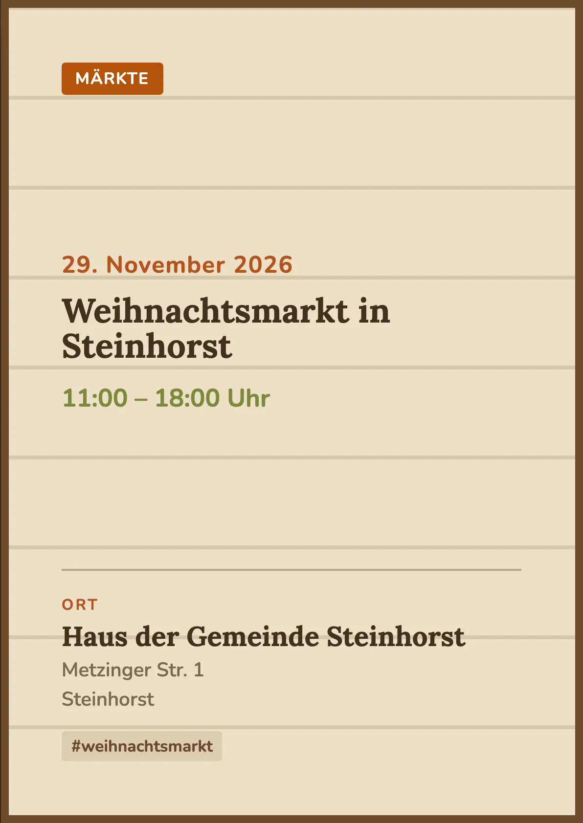 Veranstaltungsflyer